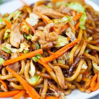 Chicken Stir Fried Udon Noodles