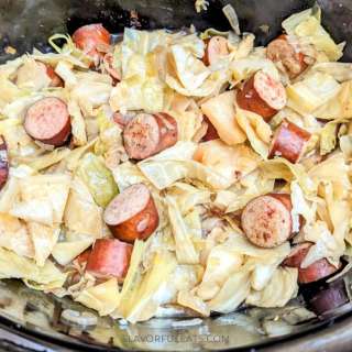 Slow Cooker Smoked Sausage & Cabbage