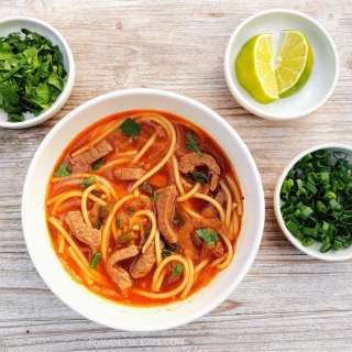 Spicy Thai Beef Noodle Soup