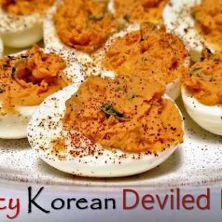 Spicy Korean Deviled Eggs