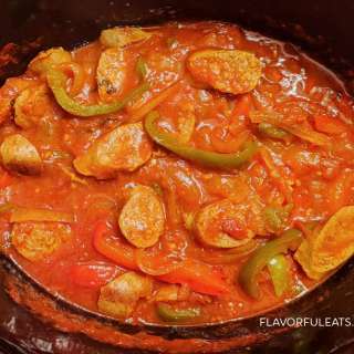 Slow Cooker Sausage & Peppers