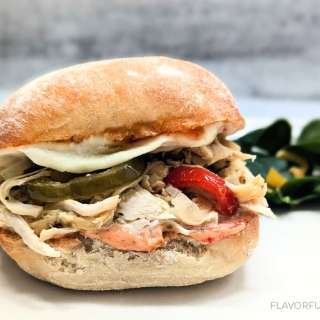 Slow Cooker Spicy Italian Chicken Sandwiches