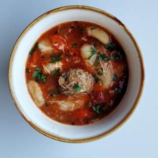 Italian Meatball and Gnocchi Soup