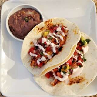 Achiote Chicken Tacos with Creamy Chipotle Sauce