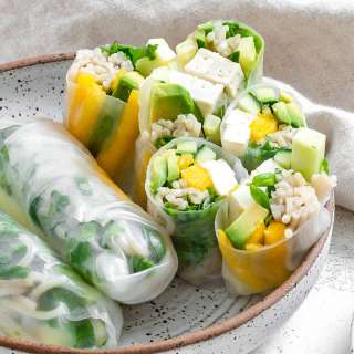 Tofu Spring Rolls with Mango and Avocado