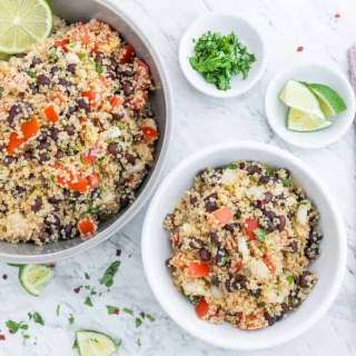 Black Bean Quinoa Salad [Cilantro Lime Dressing]