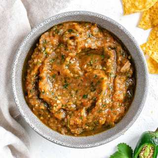 Homemade Roasted Red Salsa