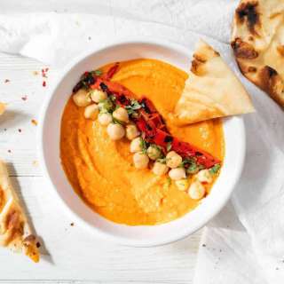 Roasted Red Pepper Hummus | Easy Spread Recipe