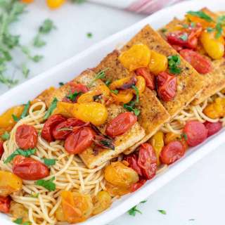 Tofu Fillets with Tomato Herb Pan Sauce