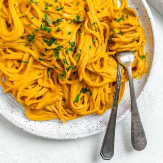Sweet Potato Pasta Sauce with Spaghetti