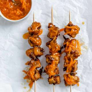 Vegan Kabobs with Marinated Tempeh