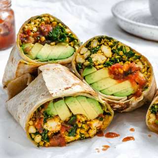 Easy Scrambled Tofu Breakfast Burrito