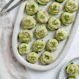 Easy Cucumber Bites with Sunflower Chive Cream Cheese