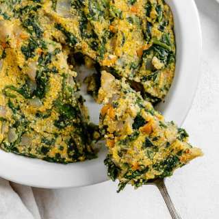 Easy Spinach Polenta Pie