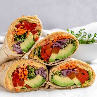 Easy Hummus Tortilla Wraps