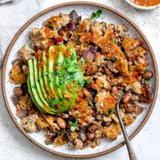 Vegan Chilaquiles [Rojos or Verdes]