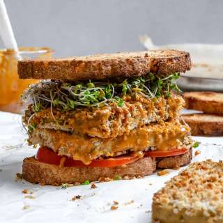 Easy Crispy Buffalo Tofu Sandwich