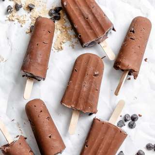 Chocolate Peanut Butter Protein Popsicles