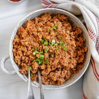 Easy Spanish Cauliflower Rice with Salsa