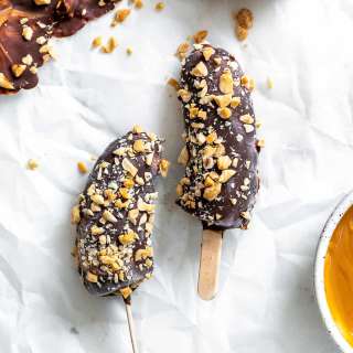 Peanut Butter and Chocolate Covered Bananas