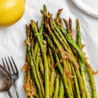 Sauteed Asparagus with Lemon and Garlic [+ Shallots]