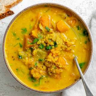 Butternut Squash and Lentil Soup