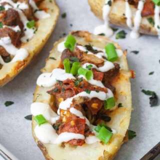 
Whole30 Pizza Potato Skins