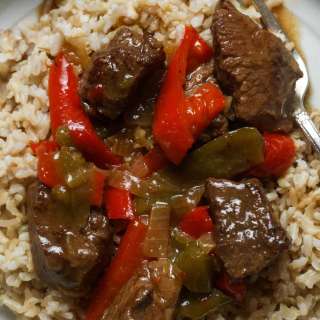 
Beef Tips and Rice