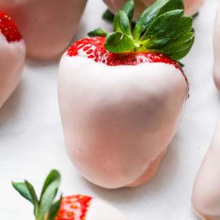 
Pink Chocolate Covered Strawberries