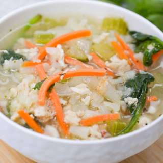 30 Minute Keto Chicken and Rice Soup