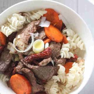 Gluten-Free Leftover Steak Pasta