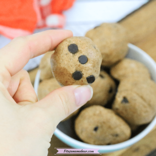 Salted Chocolate Chip Cookie Dough Protein Balls