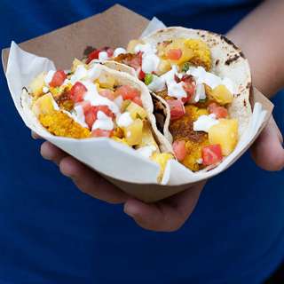 Roasted Curried Cauliflower Tacos with Pineapple Salsa