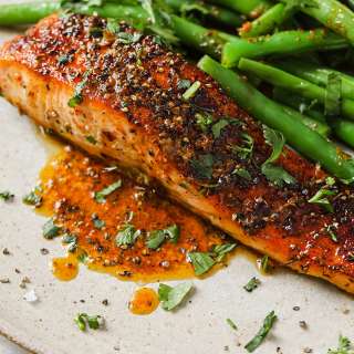 Pan Seared Spicy Salmon