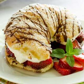 Croissants Filled with Strawberries & Whipped Cream