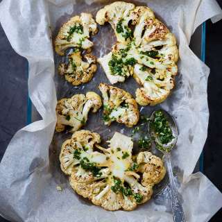 Garlic Herb Roasted Cauliflower Steaks