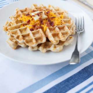 Cheddar Bacon Waffles