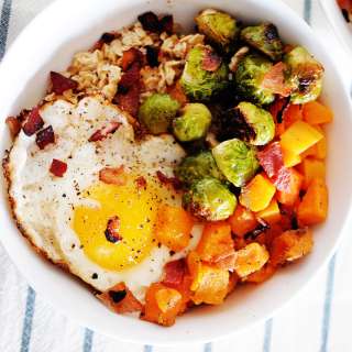 Dinner Oatmeal with Roasted Veggies