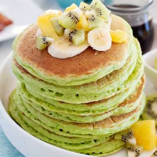 The BEST Matcha Pancakes (so Fluffy!)