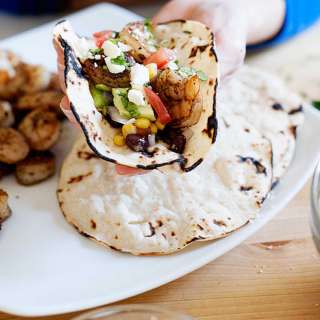 Cajun Shrimp Tacos with Avocado Salsa