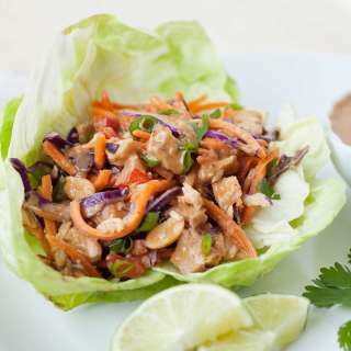 Healthy Thai Chicken Lettuce Wraps