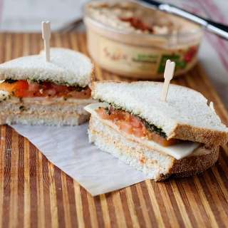 Hummus Veggie Club Sandwich