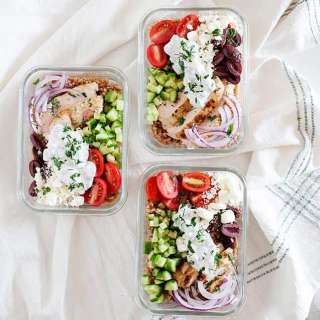 Cold Lunch Ideas for Work - Easy Chicken Farro Bowls