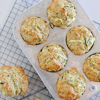 Lemon Zucchini Muffins with Poppy Seeds