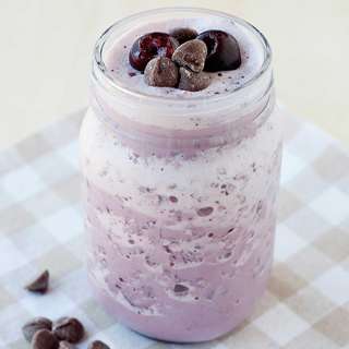 Frozen Cherry Smoothie with Chocolate Chips