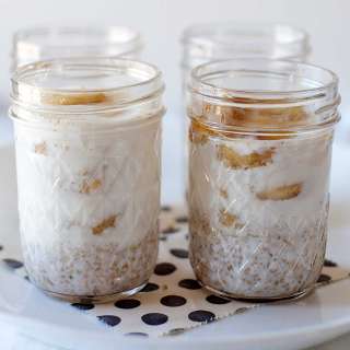 Steel Cut Overnight Oats with Bananas Foster