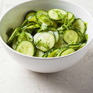 Cucumber Salad with Cilantro and Lime