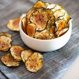 Air Fryer Zucchini Chips with No Breading