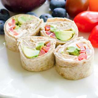 Tortilla Roll-Ups with Avocado & Cream Salsa