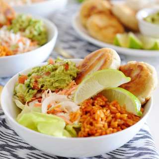 Pupusas and Curtido Rice Bowls
